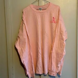 2xl Girlie girl long sleeve breast cancer survivor tshirt